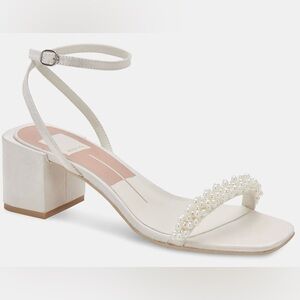 NWT Dolce Vita Zalima Heels Vanilla Pearls 9 Wide